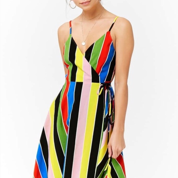 Forever 21 Dresses & Skirts - Forever 21 colorful striped dress size large
